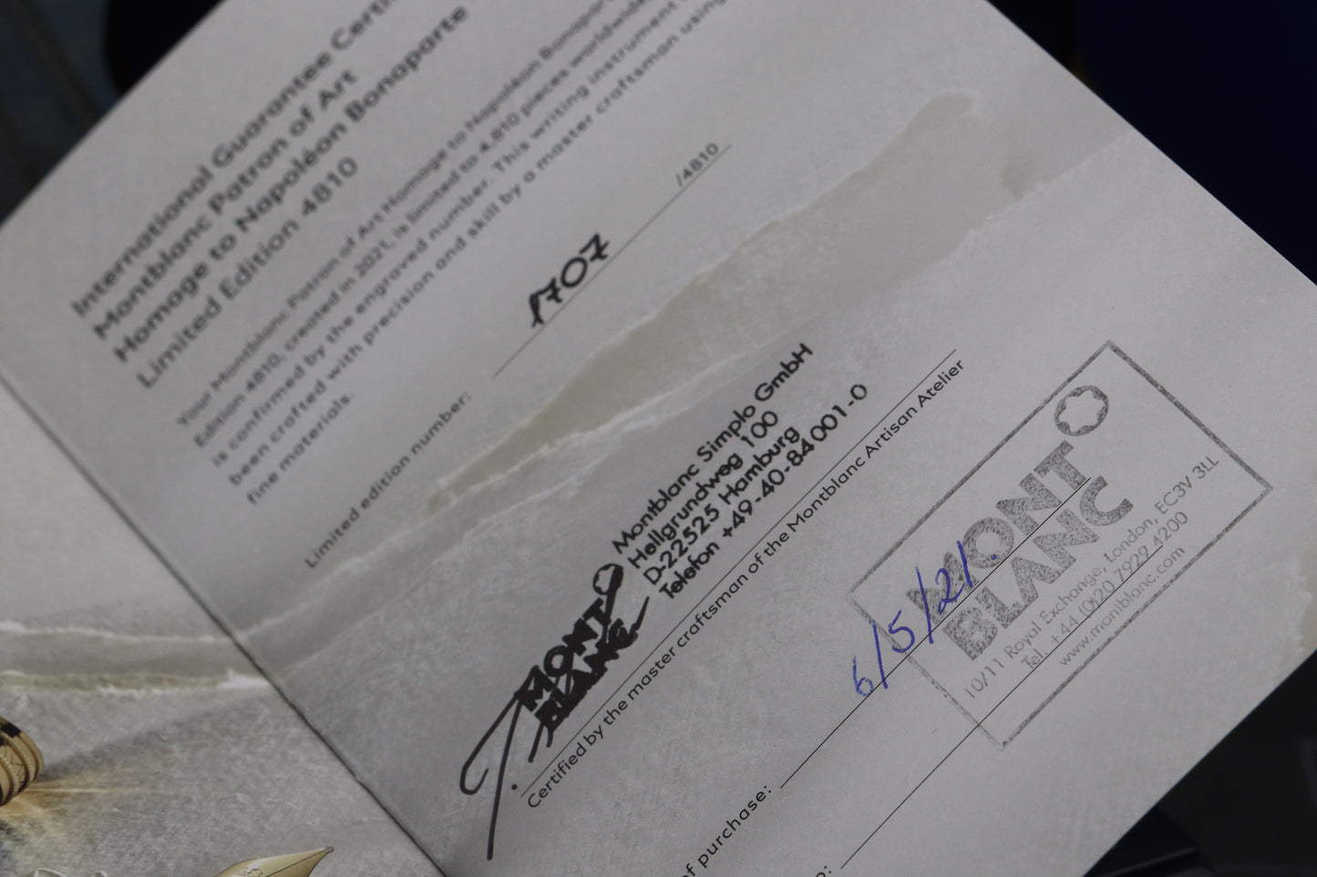 Montblanc Patron of Art 4810 Homage to Napoleon Bonaparte Fountain Pen