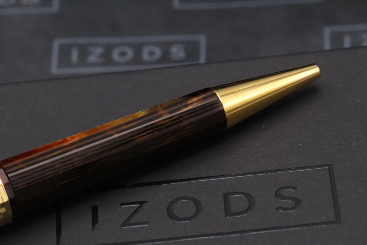 Omas Milord Arco Bronze Celluloid Gold Trim Ballpoint Pen