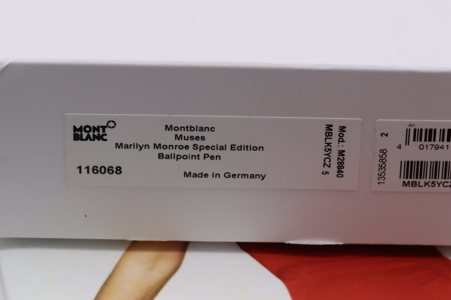 Montblanc Muses Marilyn Monroe Red Special Edition Ballpoint Pen