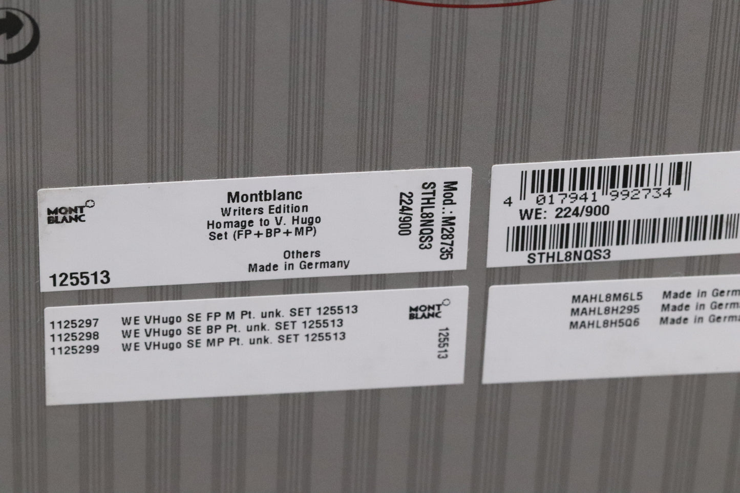 Montblanc Writers Edition Victor Hugo FP, BP, MP Set