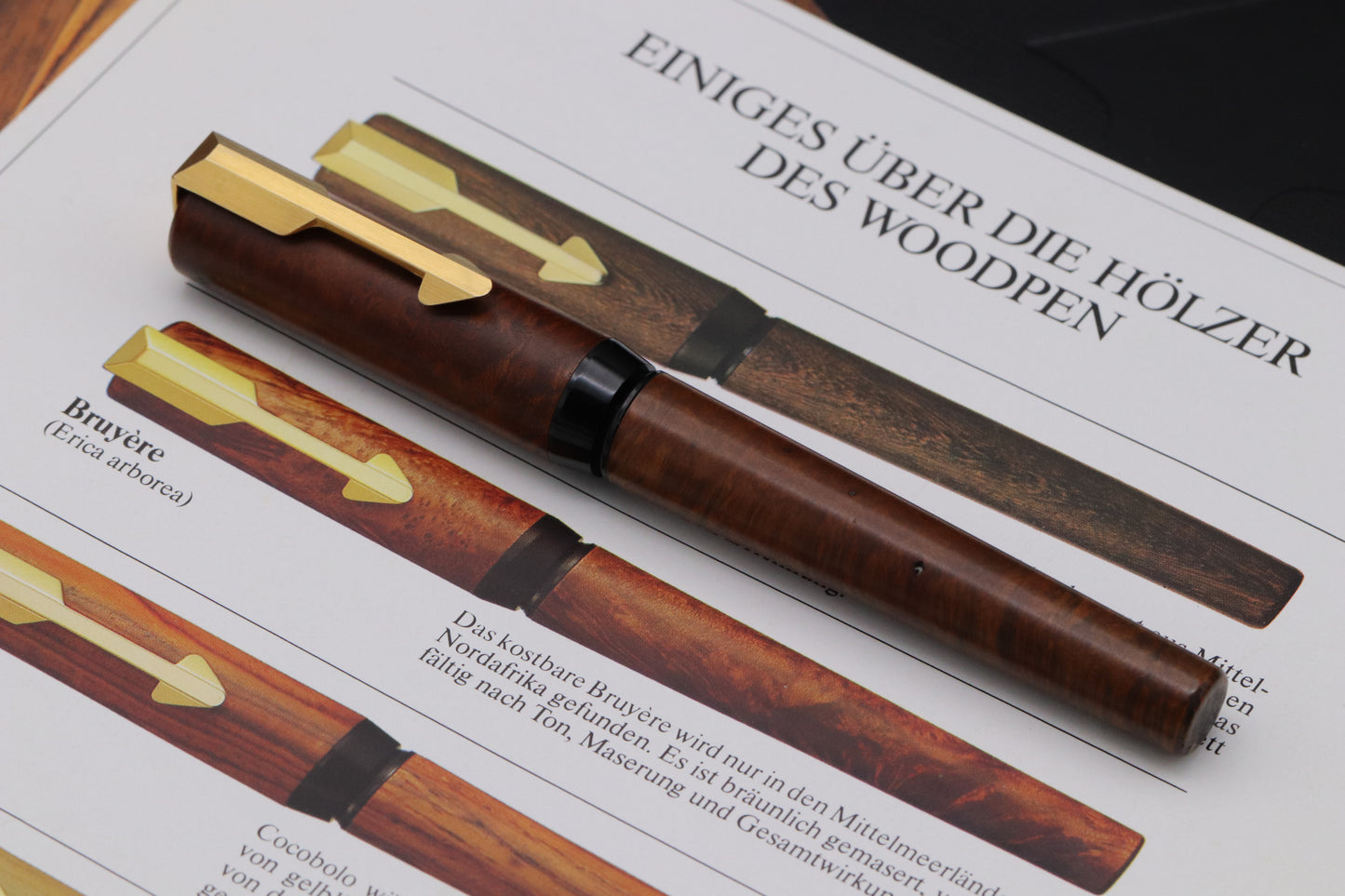 Parker WoodPen Briar Wood Fountain Pen with Special Information Folder