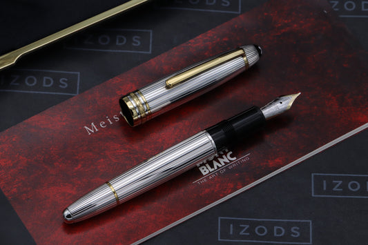 Montblanc Meisterstück 146 LeGrand Sterling Silver Pinstripe Fountain Pen - Serviced by Montblanc in January 2026 - Including New Barrel