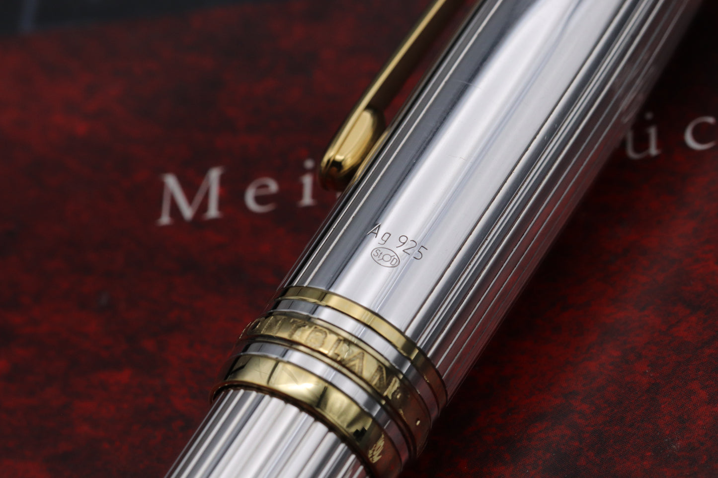 Montblanc Meisterstück 146 LeGrand Sterling Silver Pinstripe Fountain Pen - Serviced by Montblanc in January 2026 - Including New Barrel
