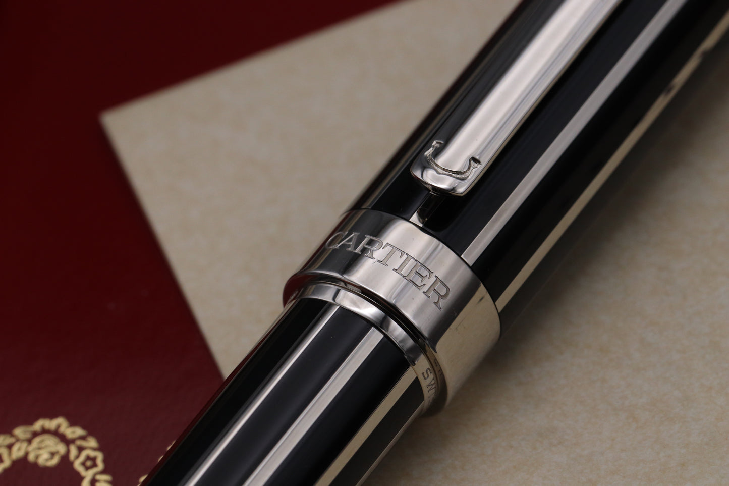 Cartier Black Lacquer Limited Edition Fountain Pen Watch