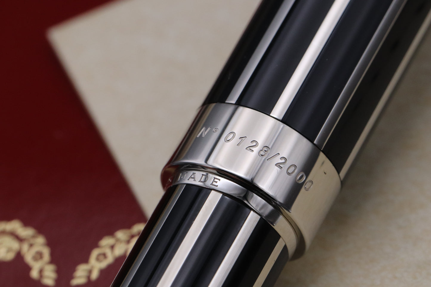 Cartier Black Lacquer Limited Edition Fountain Pen Watch