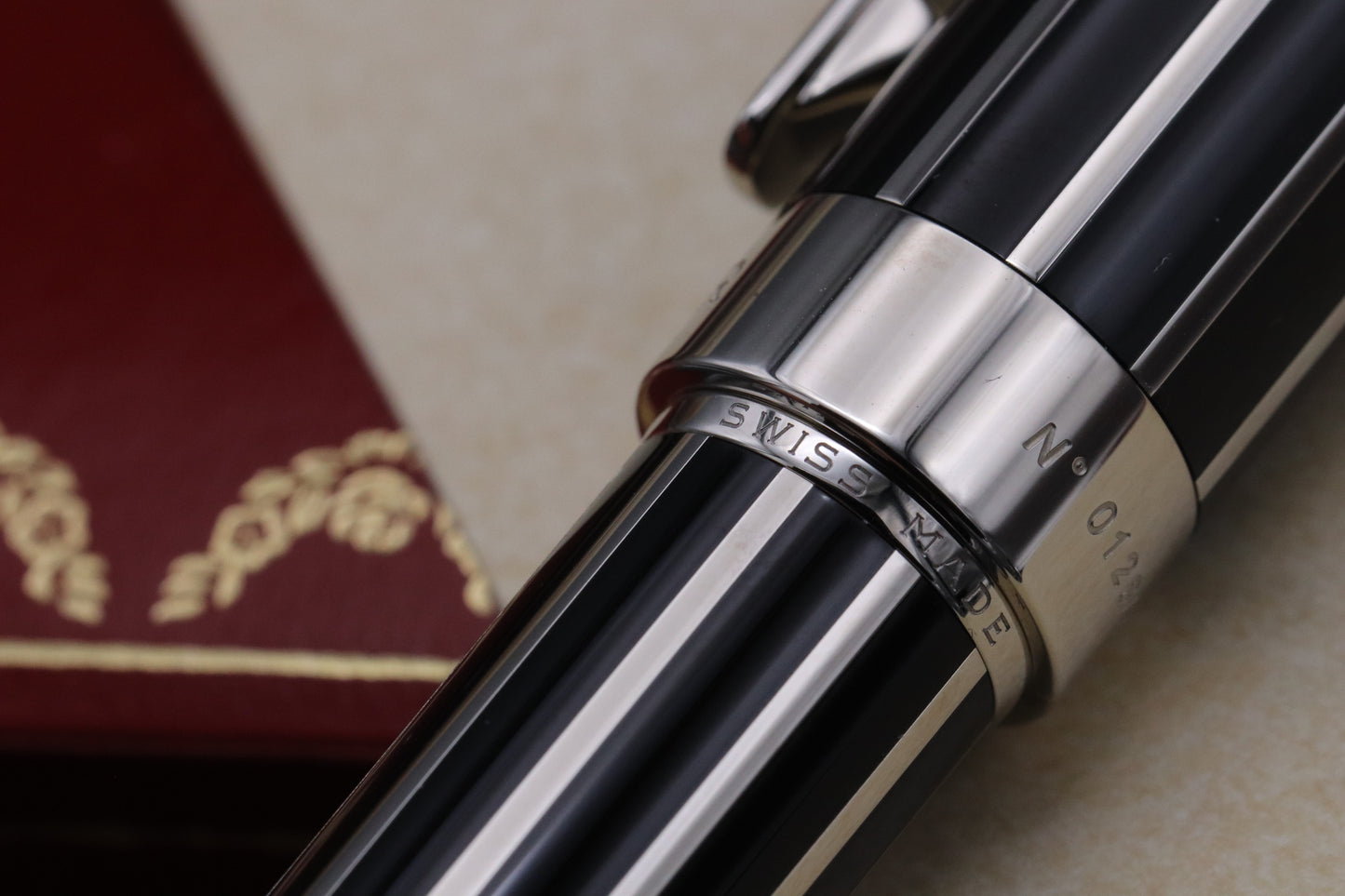 Cartier Black Lacquer Limited Edition Fountain Pen Watch