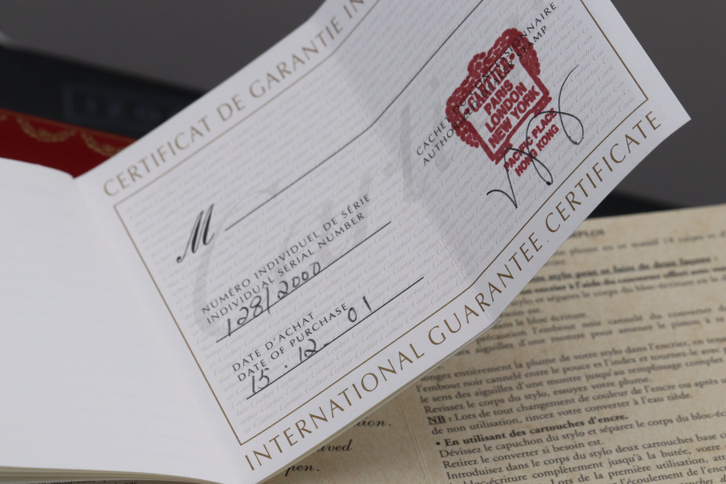 Cartier Black Lacquer Limited Edition Fountain Pen Watch