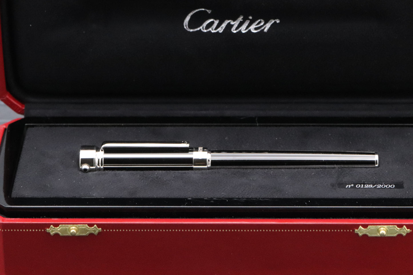 Cartier Black Lacquer Limited Edition Fountain Pen Watch