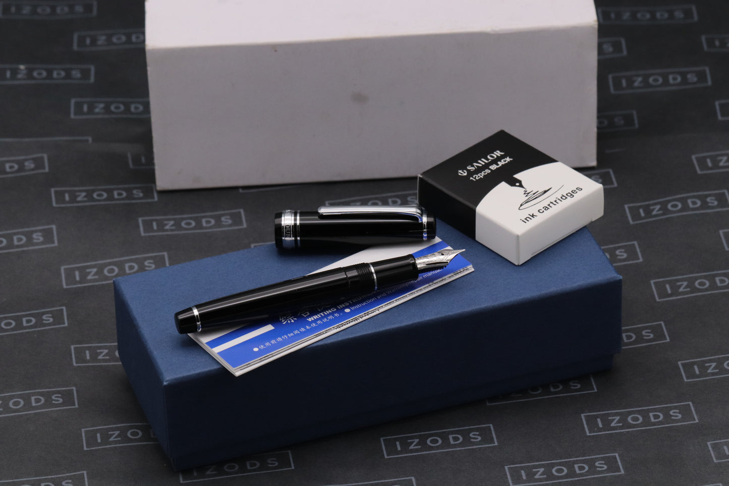 Sailor Professional Gear Slim Black Rhodium Fountain Pen