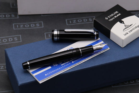 Sailor Professional Gear Slim Black Rhodium Fountain Pen
