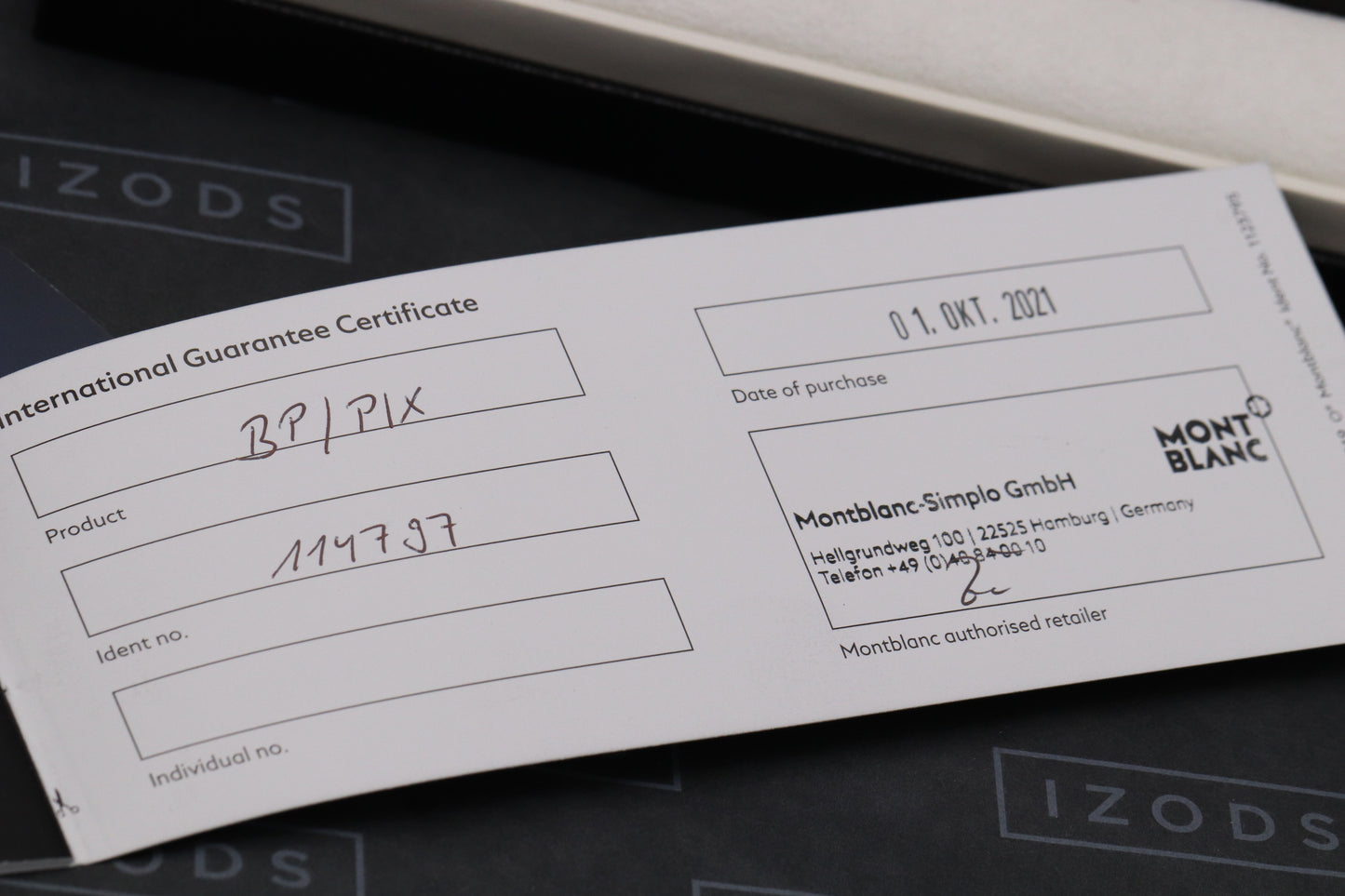 Montblanc PIX Black Ballpoint Pen - UNUSED