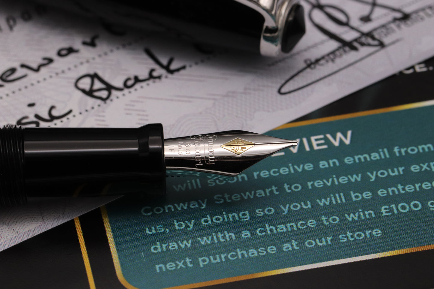 Conway Stewart Series 58 Classic Black Fountain Pen - IF Nib
