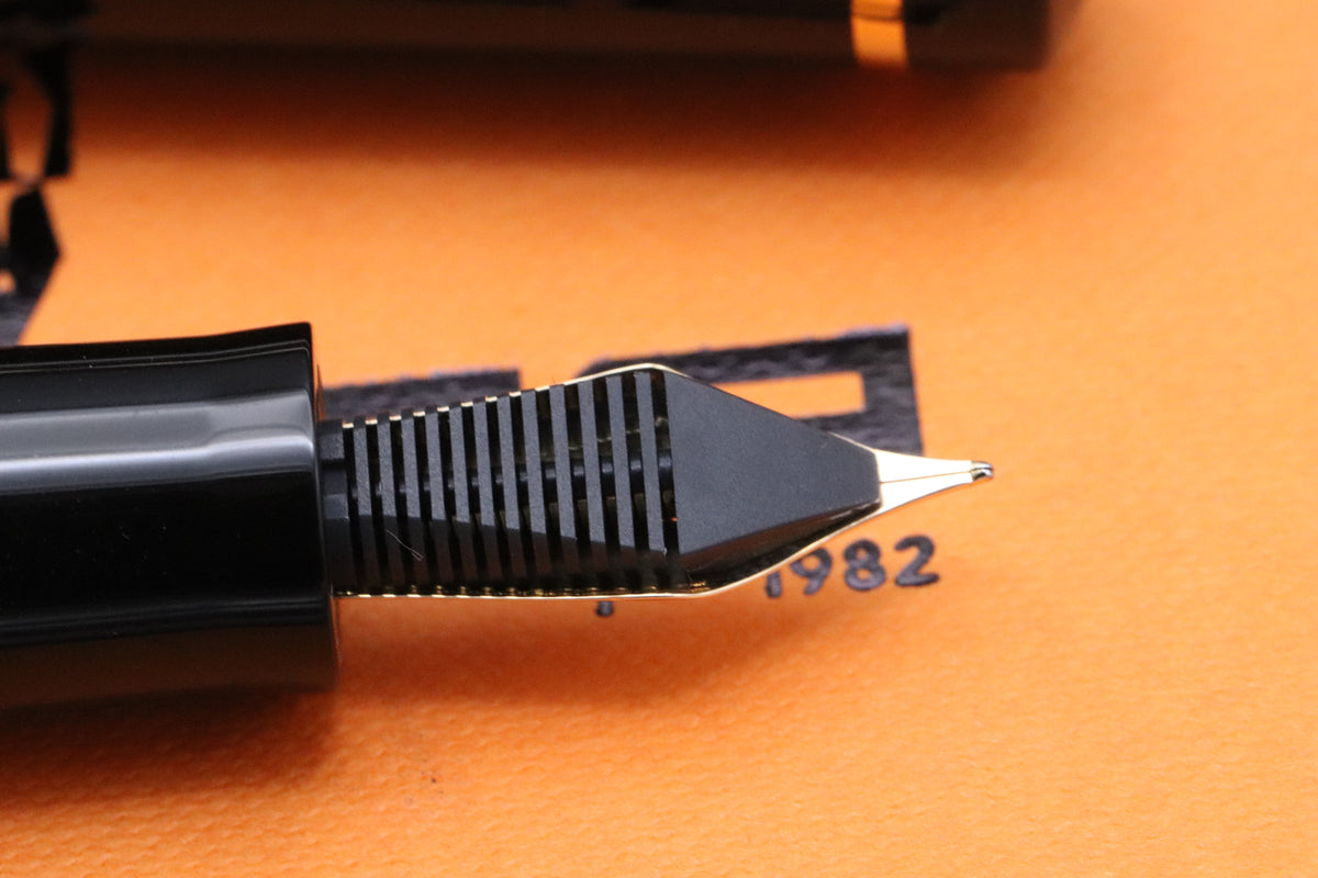 Delta d.V 2.0 Premium Gold Trim Fountain Pen - 14k Fine Nib - DIPPED