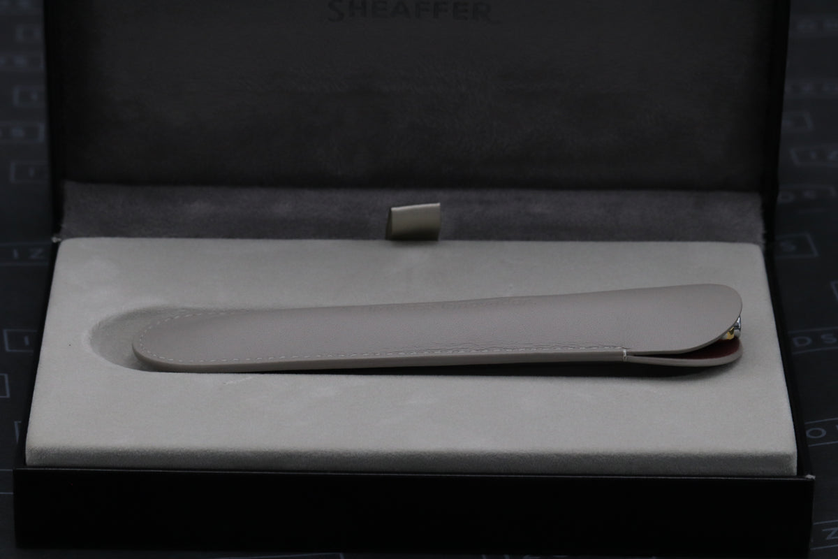Sheaffer Legacy Black Chrome & Gold Fountain Pen - UNUSED - Fine Nib