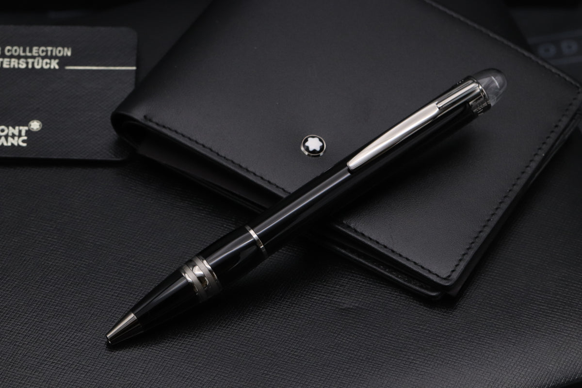 Montblanc Starwalker Midnight Black Ballpoint Pen and 6CC Wallet Set