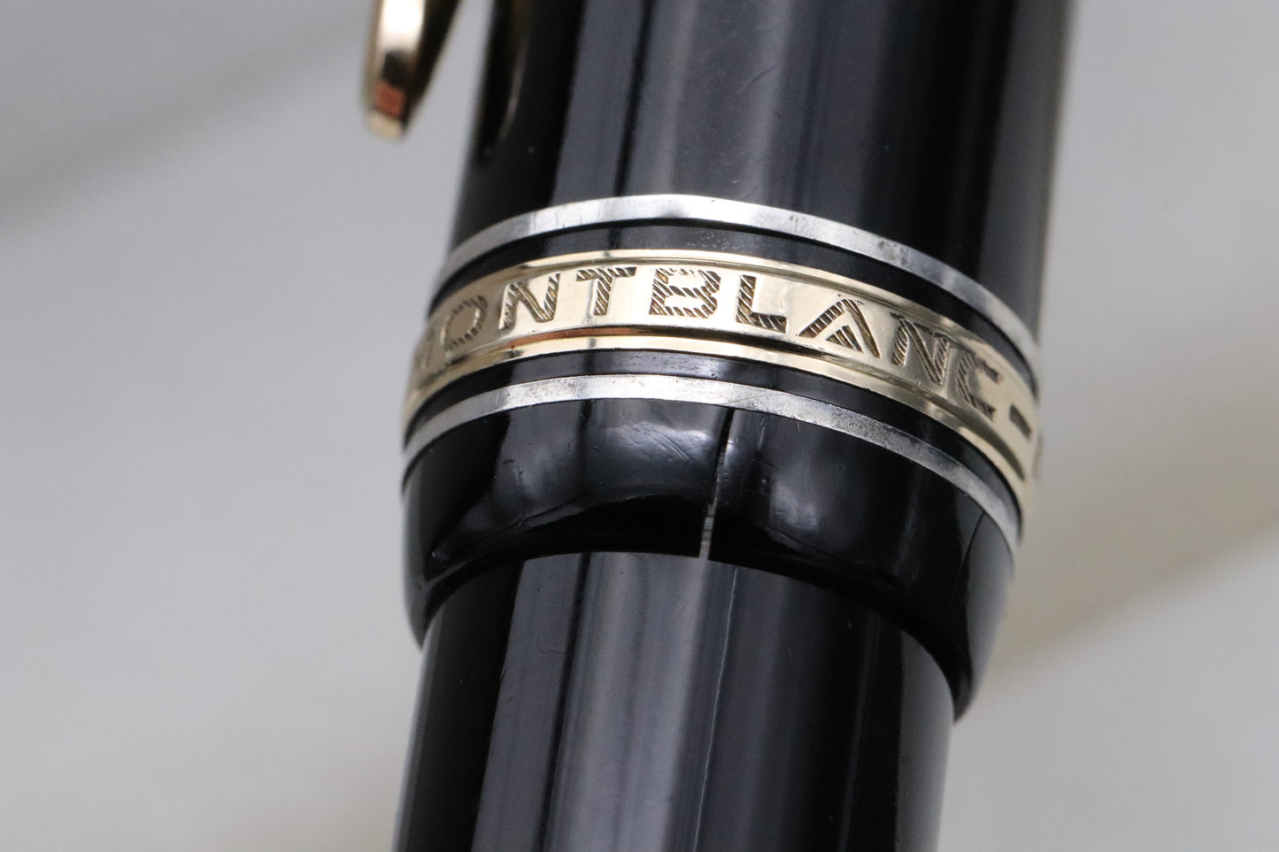Montblanc Meisterstuck 149 Silver Rings 1950's Fountain Pen - Ski-Slope Feed