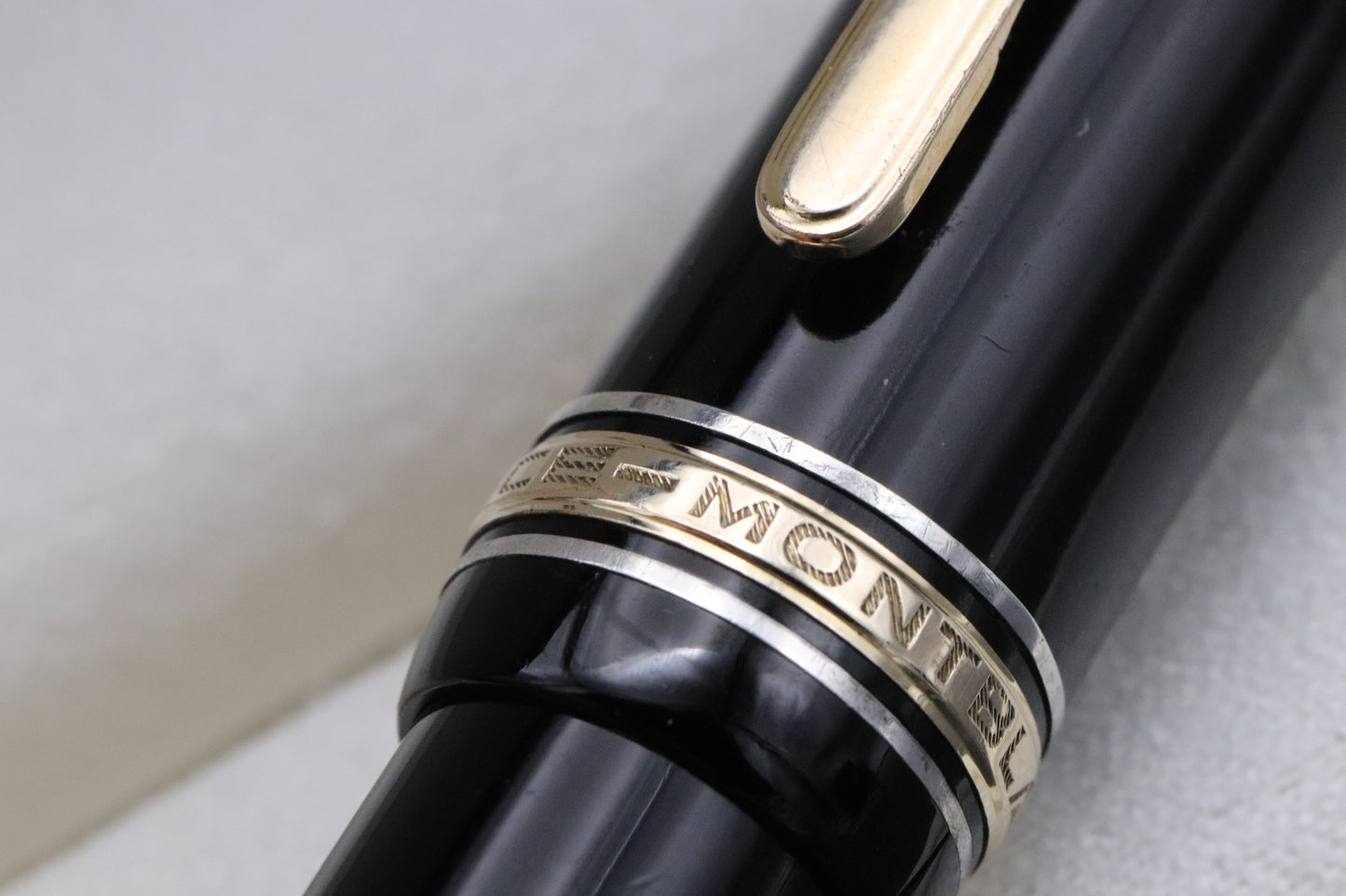 Montblanc Meisterstuck 149 Silver Rings 1950's Fountain Pen - Ski-Slope Feed