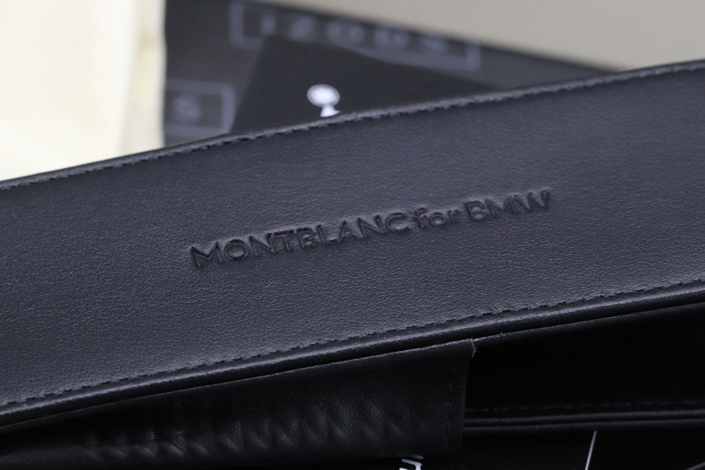Montblanc for BMW 2 Pen Black Leather Pouch - UNUSED