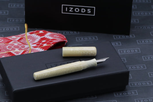 London Pen Company Christopher 15 Cream Fountain Pen - #8 Titanium Broad Nib