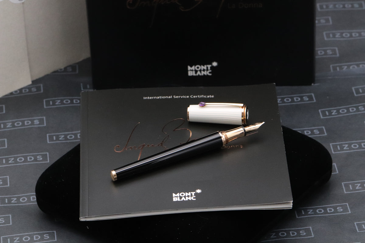 Montblanc La Donna Ingrid Bergman Fountain Pen - Oblique Broad Nib