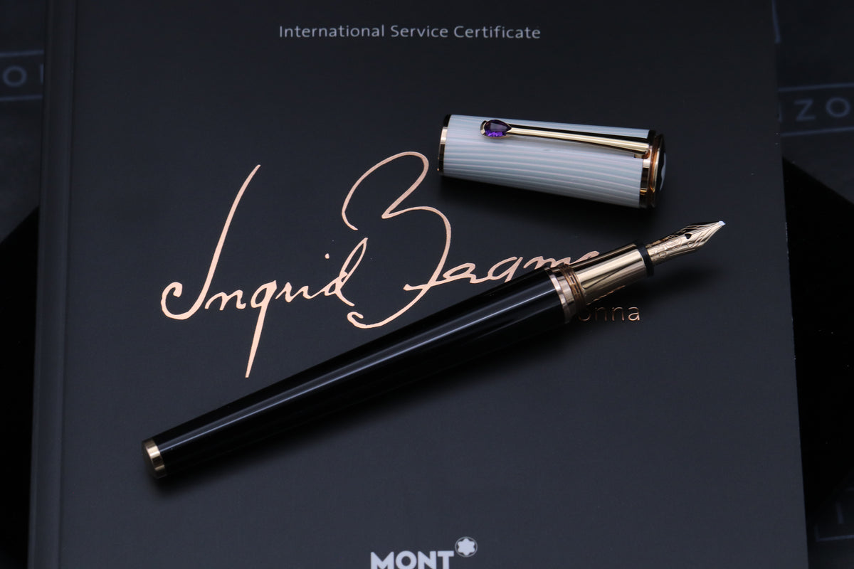 Montblanc La Donna Ingrid Bergman Fountain Pen - Oblique Broad Nib