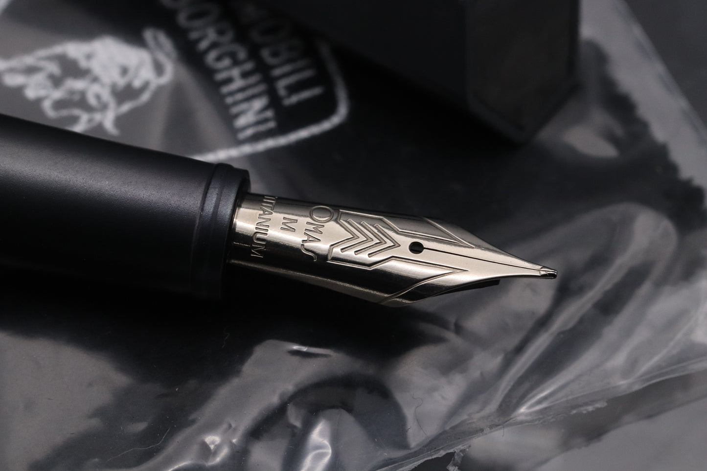 OMAS 50th Anniversary Lamborghini Prototype Titanium Fountain Pen - UNUSED