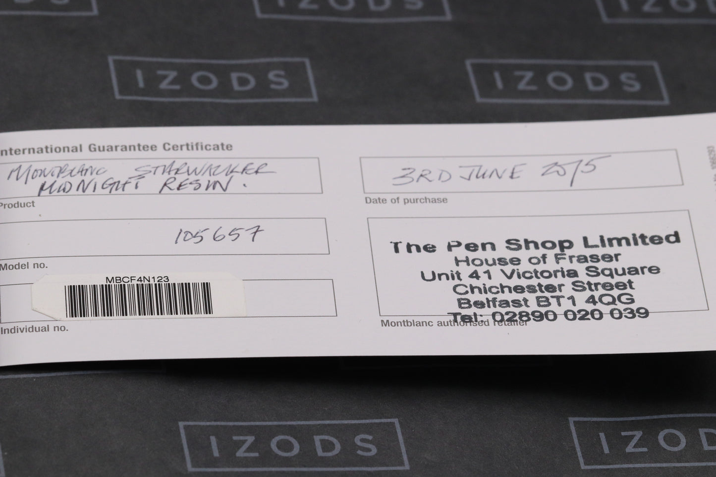 Montblanc Starwalker Midnight Black Ballpoint Pen