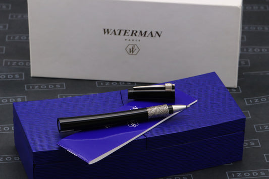 Waterman Serenite Black Lacquer Rollerball / Ballpoint Pen