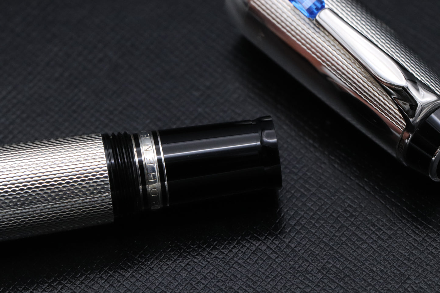 Montblanc Boheme Sterling Silver Bleu Fountain Pen - EF Nib