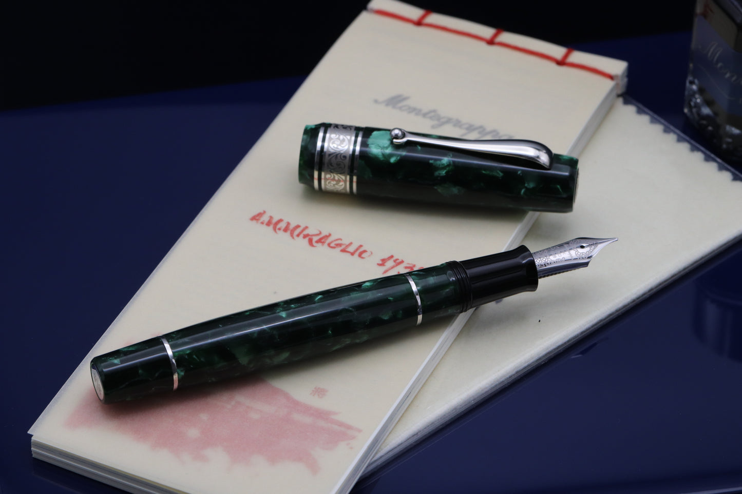 Montegrappa Ammiraglio 1939 Malachite LE80 Fountain - Sailor H-M Nib
