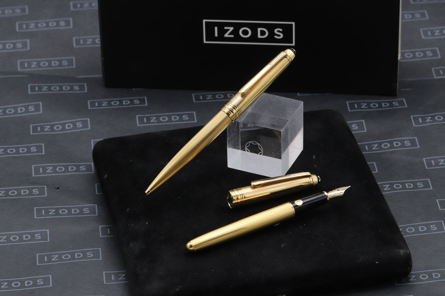 Montblanc Meisterstuck 144 / 164 Classique Gold Barley Fountain Pen and Ballpoint Pen Set