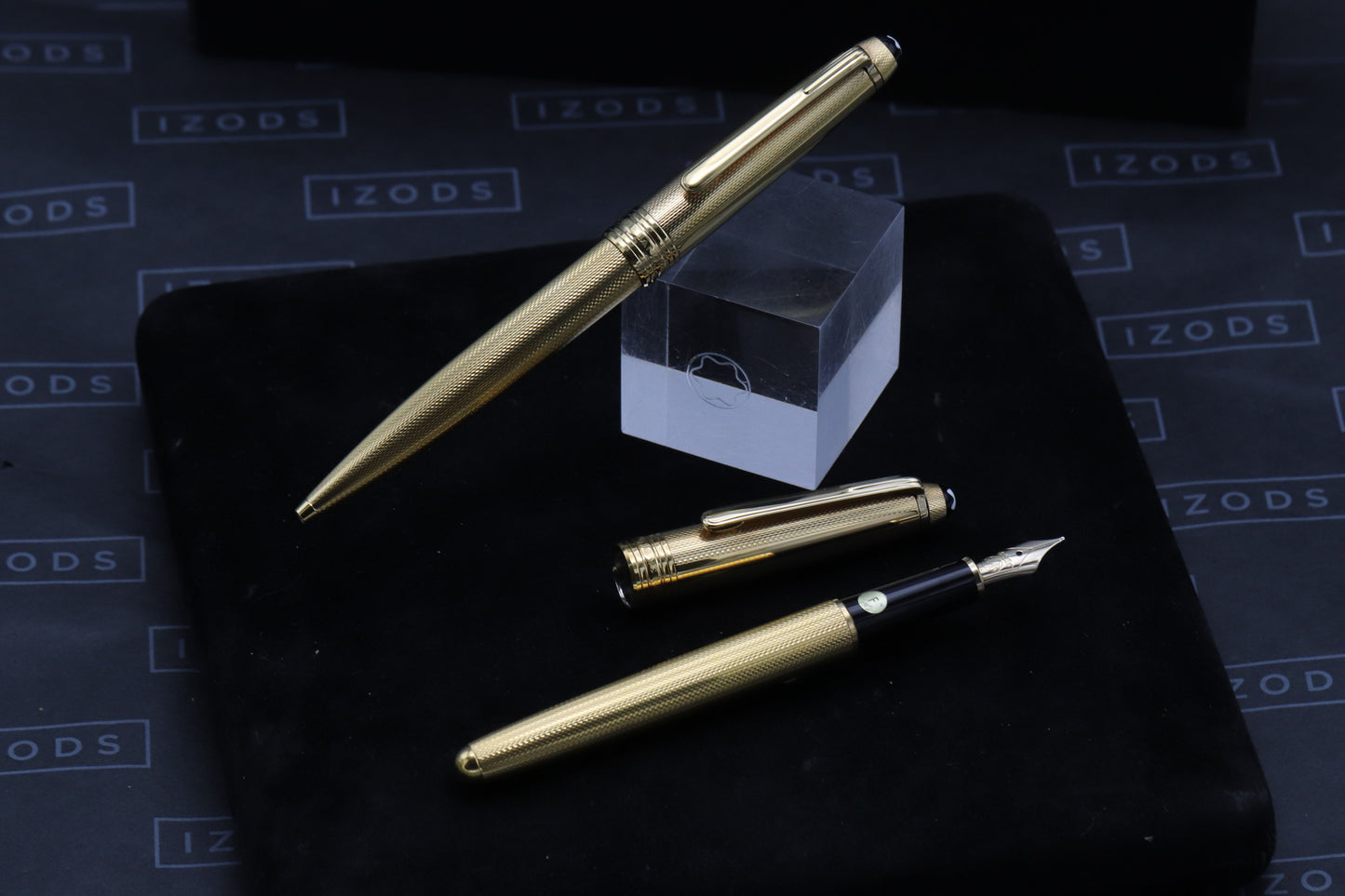 Montblanc Meisterstuck 144 / 164 Classique Gold Barley Fountain Pen and Ballpoint Pen Set