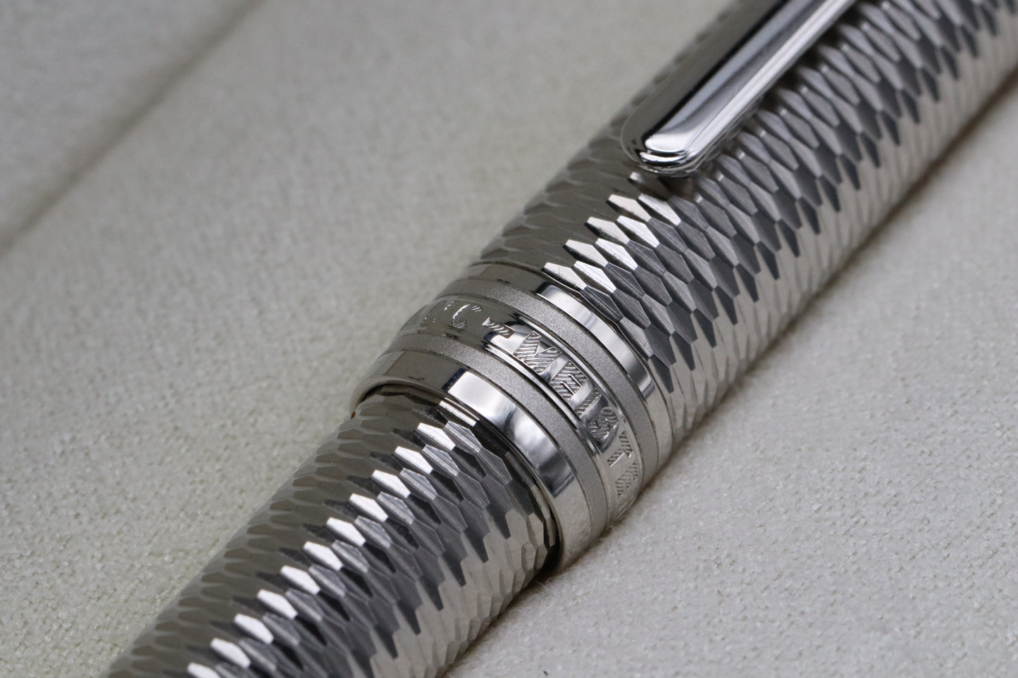 Montblanc Meisterstuck Midsize Geometry Platinum-Coated Ballpoint Pen