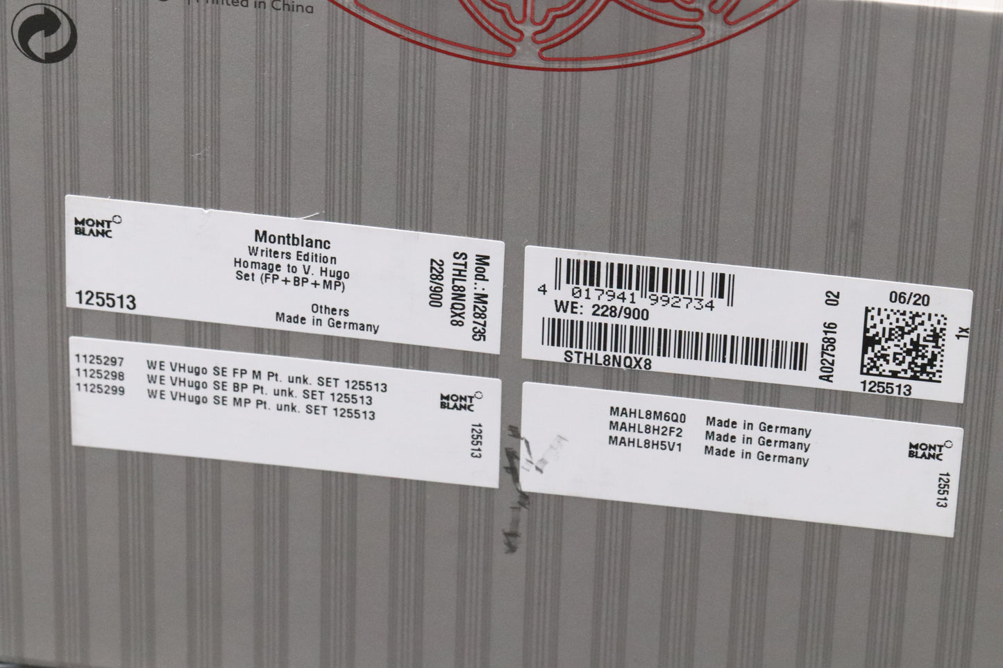 Montblanc Writers Edition Victor Hugo FP, BP, MP Set - UNUSED