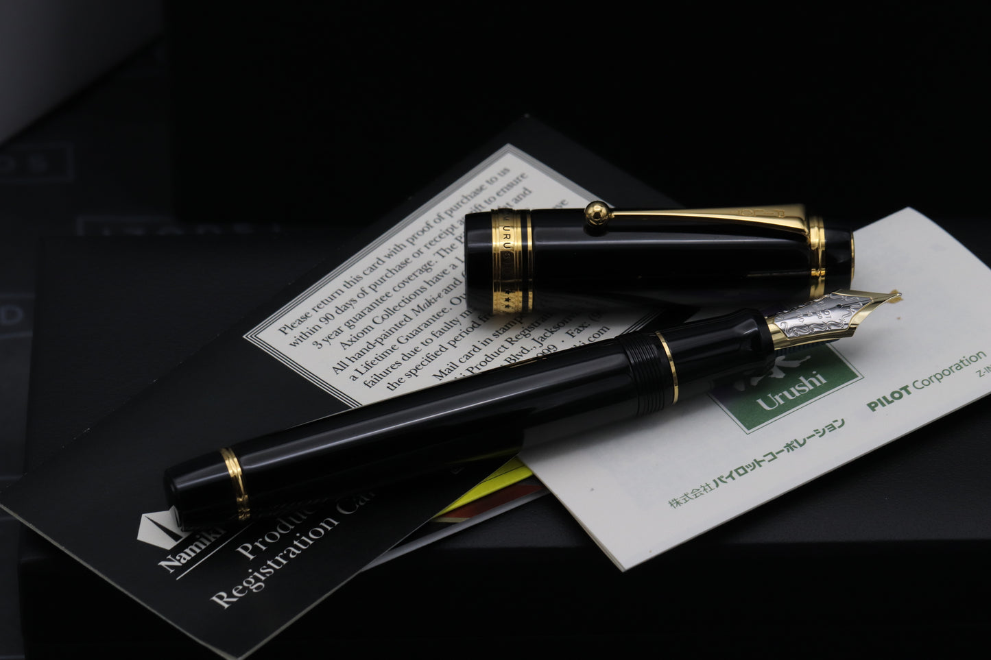 Pilot Custom Urushi Black Fountain Pen - INKED ONCE