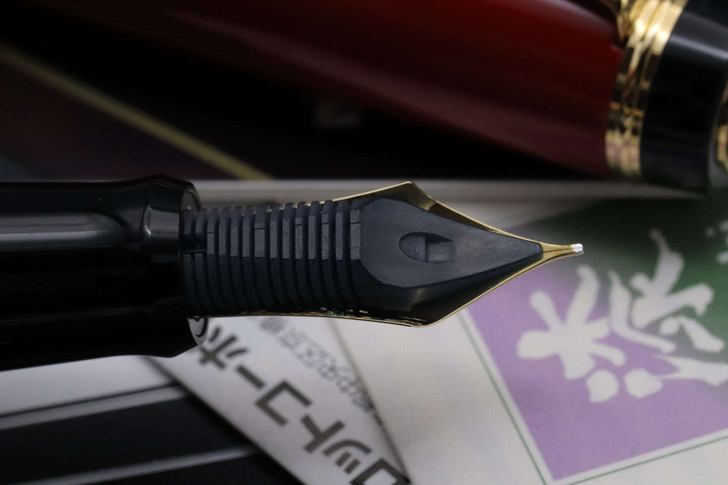 Pilot Custom Urushi Vermilion Fountain Pen - M Stub Nib by John Mottishaw