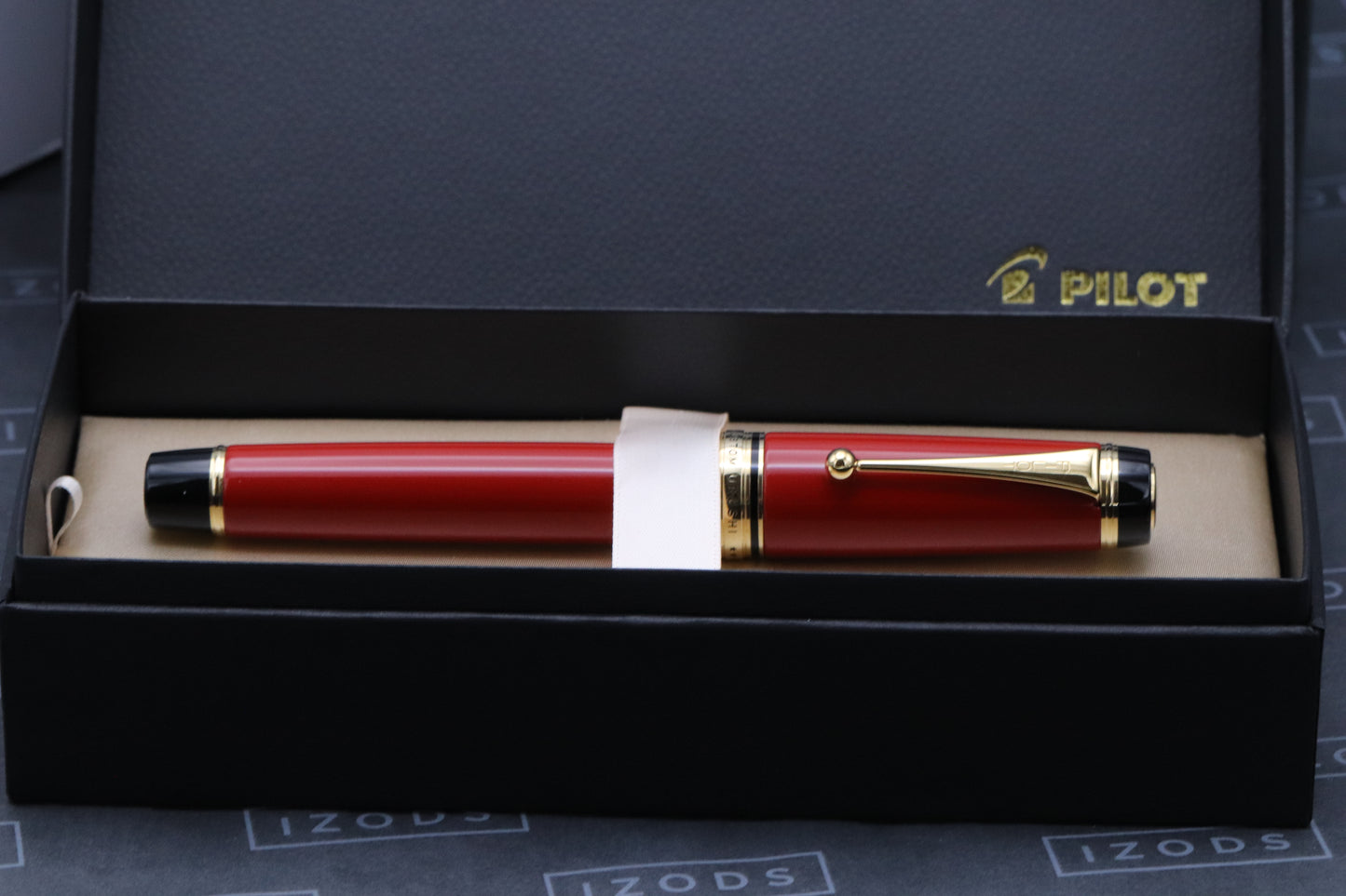 Pilot Custom Urushi Vermilion Fountain Pen - M Stub Nib by John Mottishaw