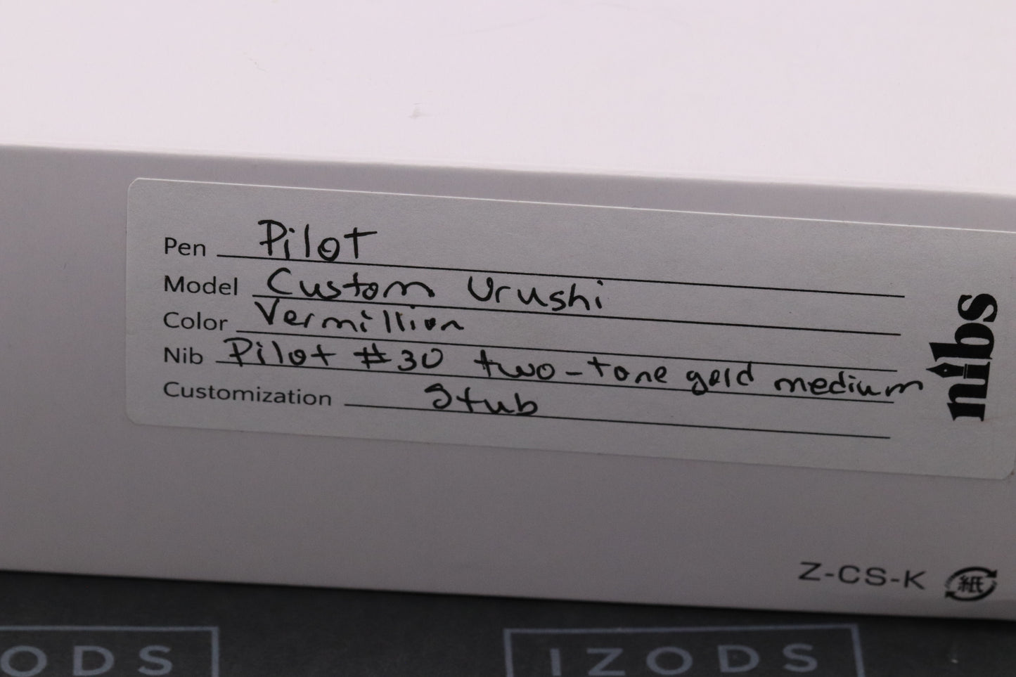Pilot Custom Urushi Vermilion Fountain Pen - M Stub Nib by John Mottishaw