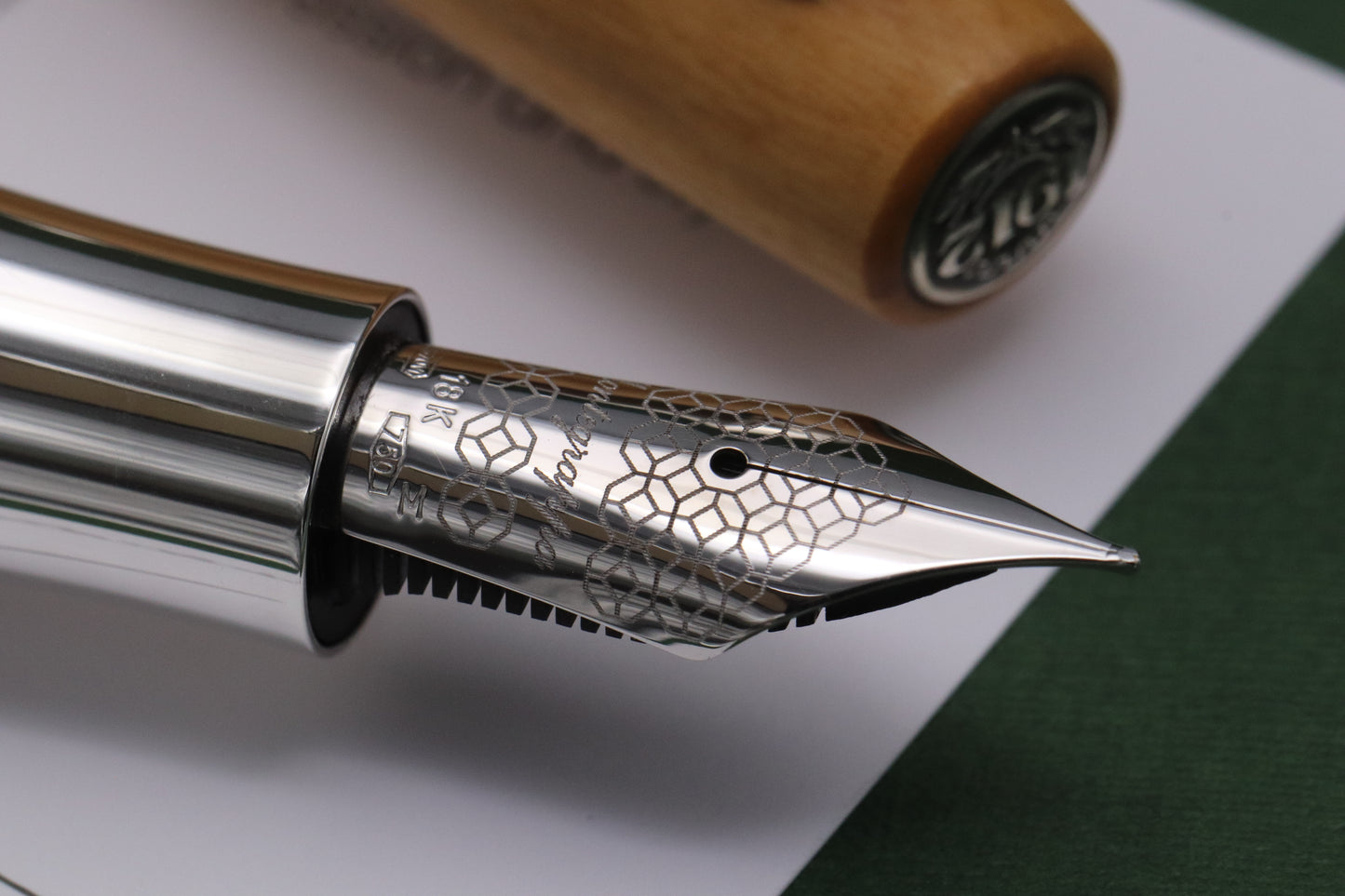 Montegrappa Extra Custom Olivewood Sterling Silver Fountain Pen