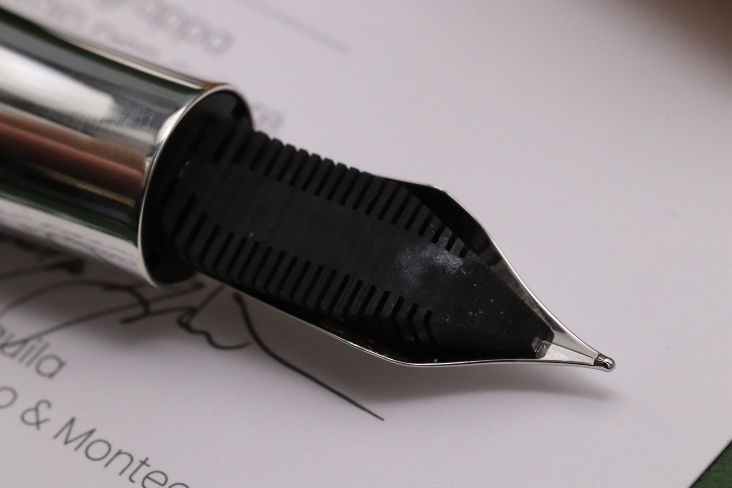 Montegrappa Extra Custom Olivewood Sterling Silver Fountain Pen