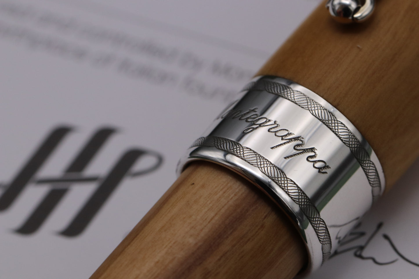 Montegrappa Extra Custom Olivewood Sterling Silver Fountain Pen