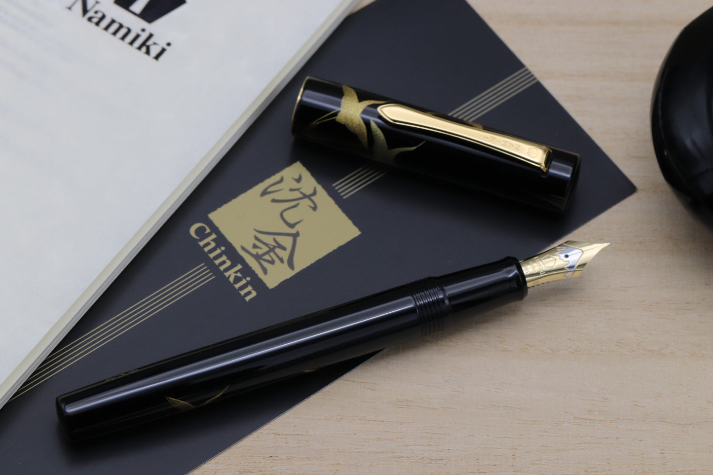 Namiki Chinkin Crane Urushi Fountain Pen - UNUSED