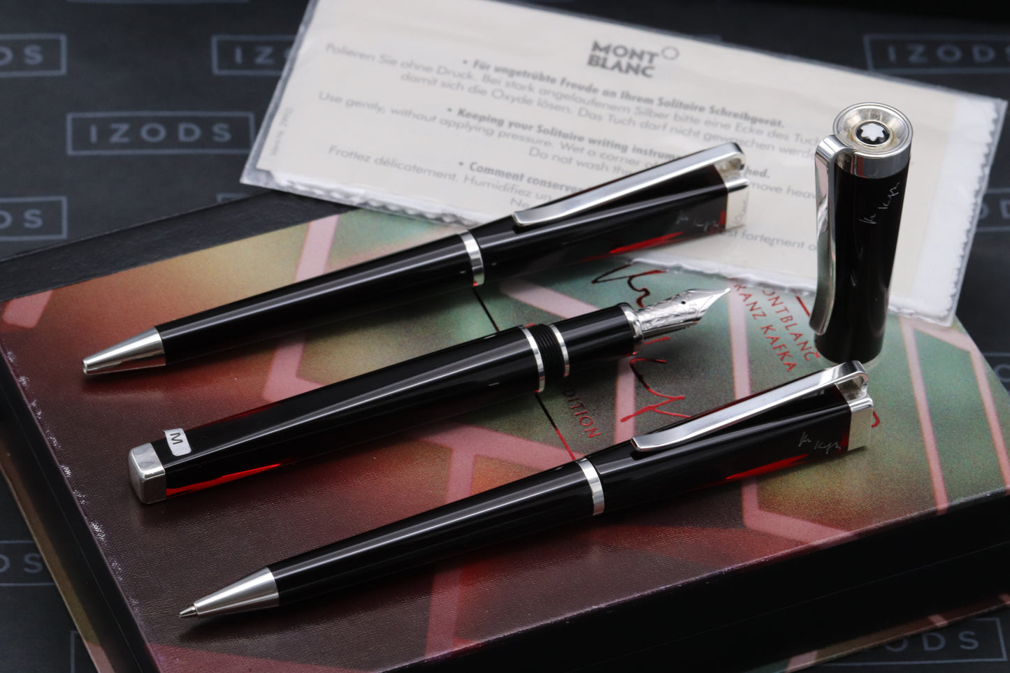 Montblanc Writers Edition Franz Kafka FP, BP, MP Set - FP NEVER INKED
