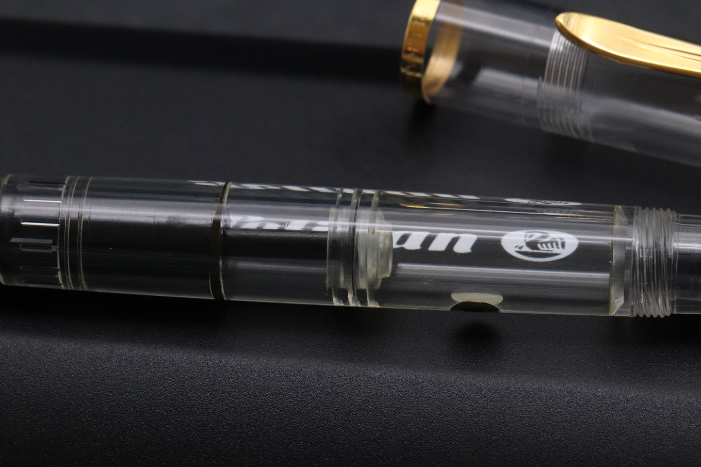 Pelikan 'M481' Demonstrator Fountain Pen - NEVER INKED - Steel Broad Nib