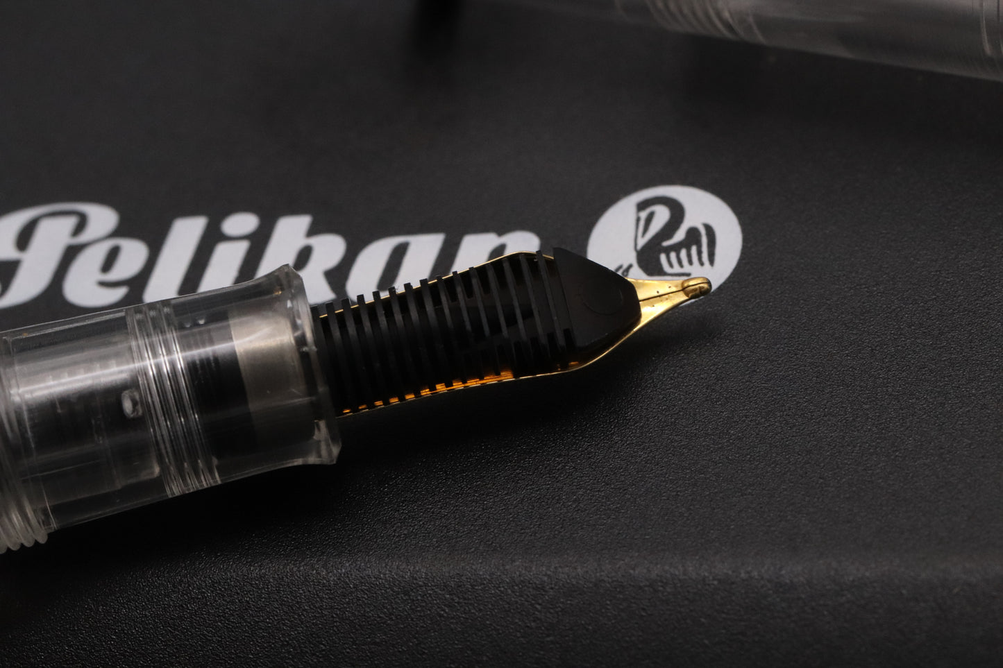 Pelikan 'M481' Demonstrator Fountain Pen - NEVER INKED - Steel Broad Nib