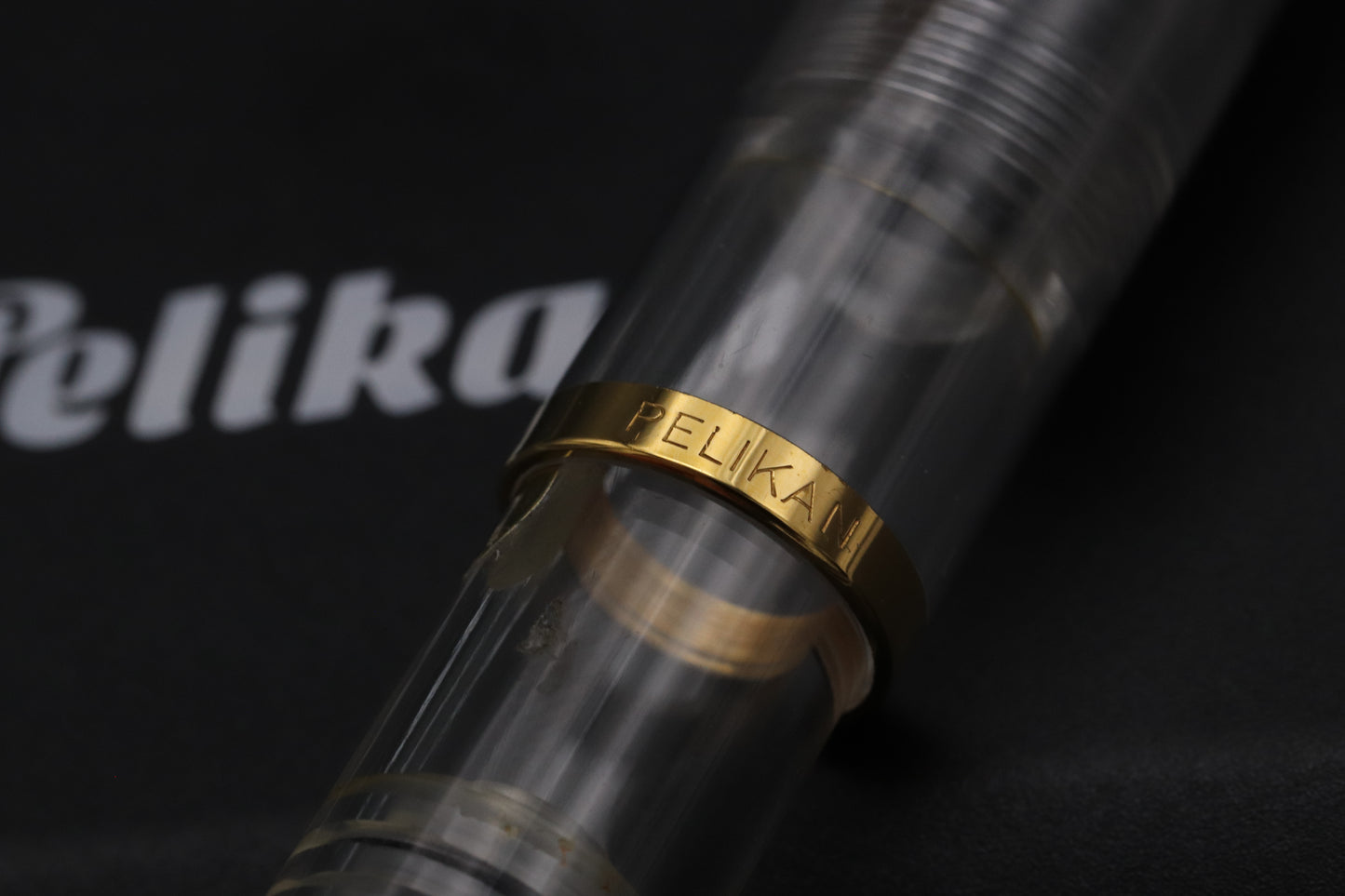 Pelikan 'M481' Demonstrator Fountain Pen - NEVER INKED - Steel Broad Nib