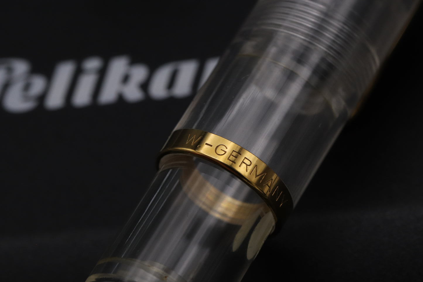 Pelikan 'M481' Demonstrator Fountain Pen - NEVER INKED - Steel Broad Nib