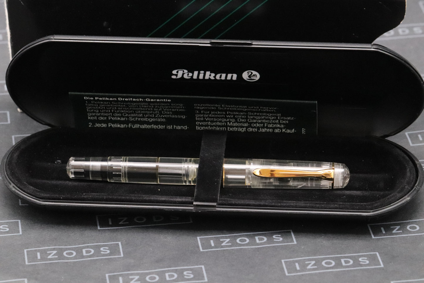 Pelikan 'M481' Demonstrator Fountain Pen - NEVER INKED - Steel Broad Nib