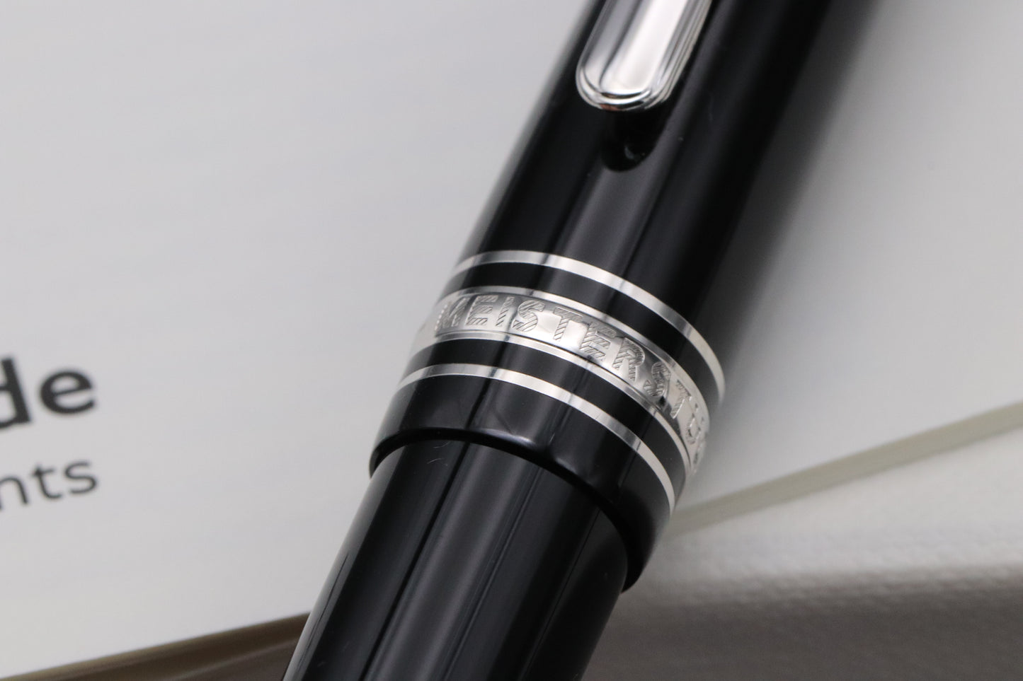 Montblanc Meisterstuck Classique Platinum Coated Fountain Pen - Fine CI Nib
