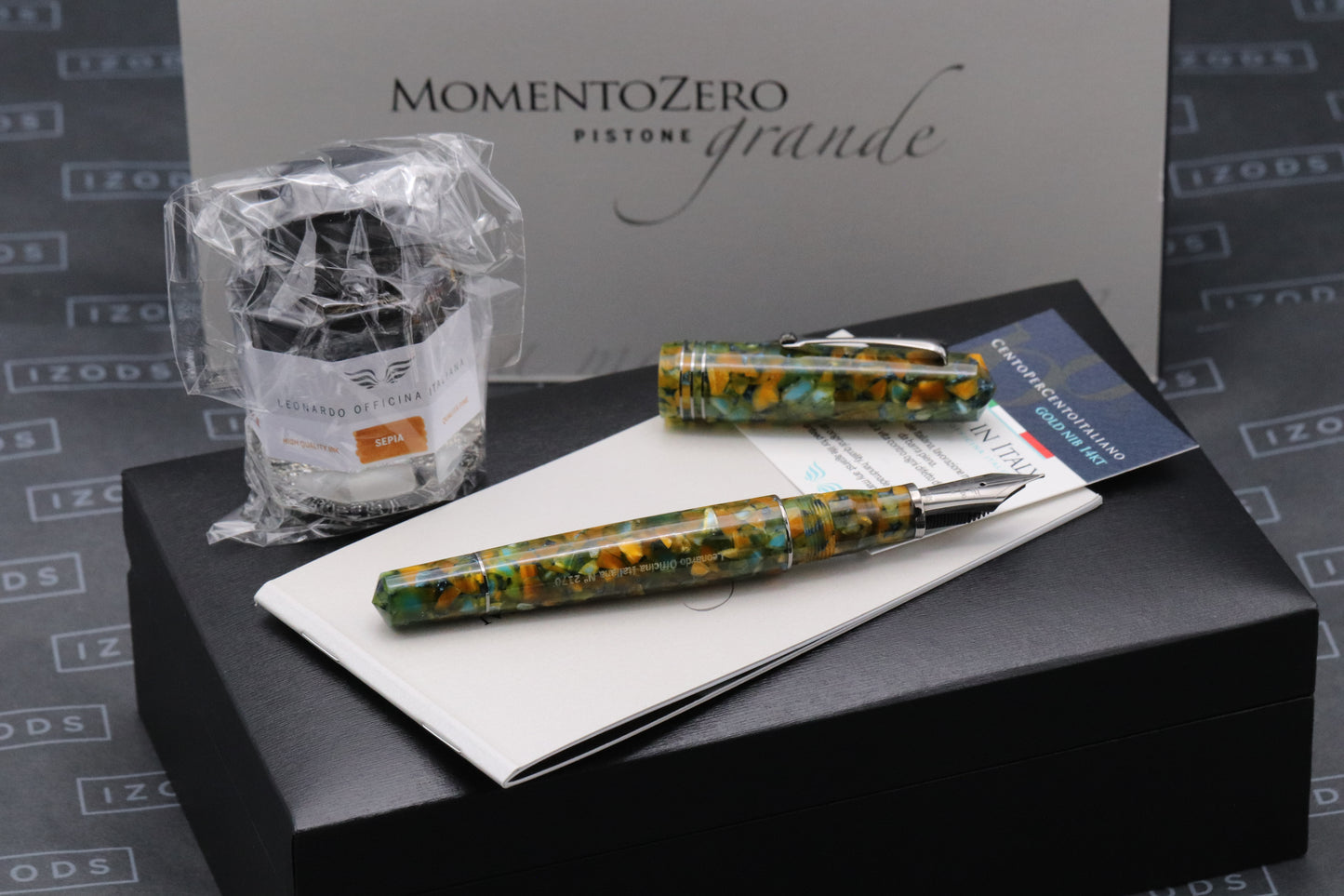 Leonardo Momento Zero Grande Girasole Ruthenium Fountain Pen - Extra Fine #8 Nib
